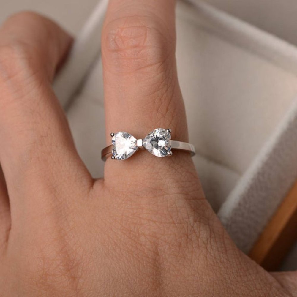 Pure And Fresh Bow Anillos Lovely Rings for Women, PD032 - Picture 3 of 7
